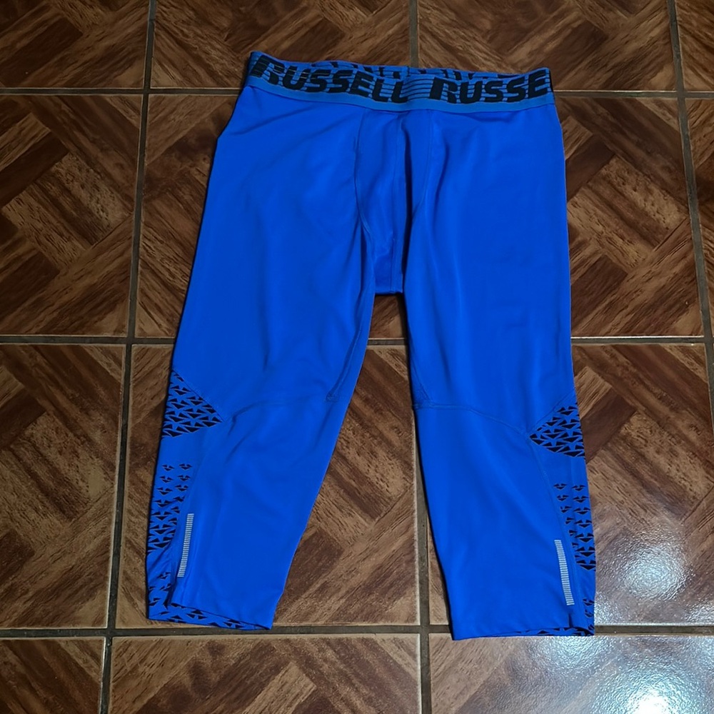 Russell Athletic Blue Leggings for Active Comfort capri style xL